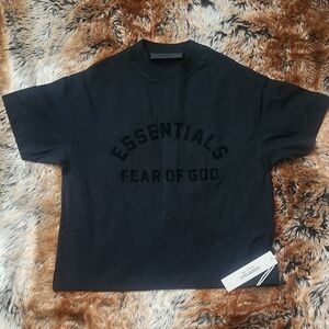 Fear of God Essentials kids tee size 6-7 black
